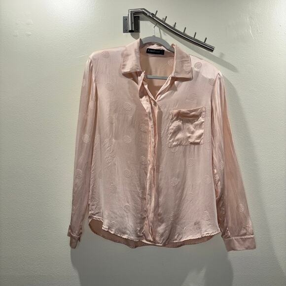 Vintage Louis Féraud 100% Silk Blouse – Pale Blush Pink - Picture 4 of 15